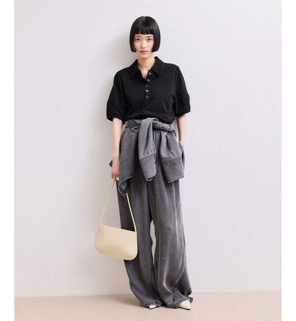ADAM ET ROPE'「【WEB限定】・【サステナブル】メッシュ襟ポロシャツ」|ポロシャツ|