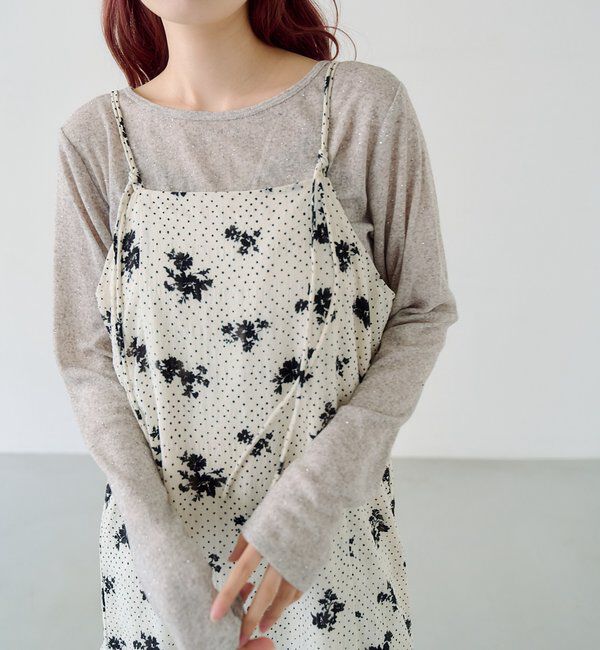  「【4色展開/前後2WAY】ラインストーンシアーカットソー」|Tシャツ・カットソー|