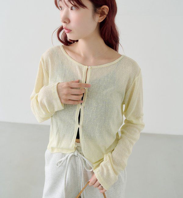  「【4色展開/前後2WAY】ラインストーンシアーカットソー」|Tシャツ・カットソー|