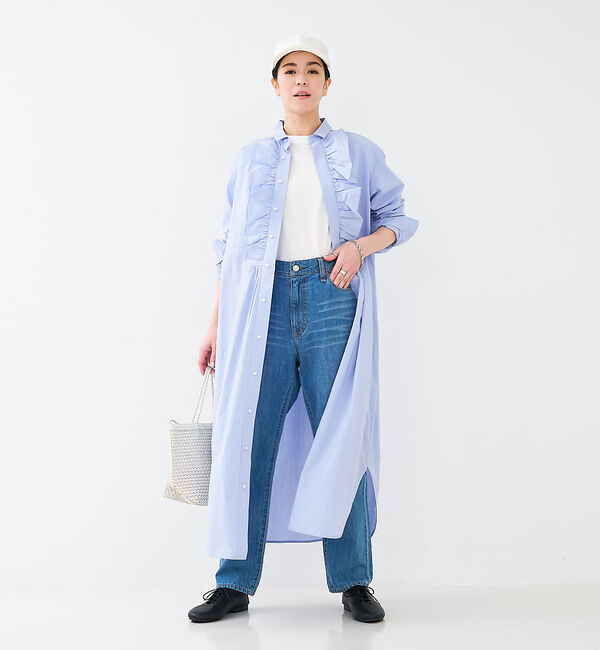 collex「フロトフリルシャツワンピース」|ワンピース|