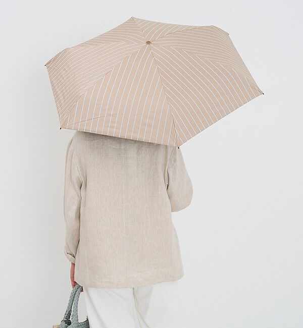 collex「日傘 ストライプ ポーチ付き 晴雨兼用 折りたたみ傘【assa】【WEB限定】」|傘|