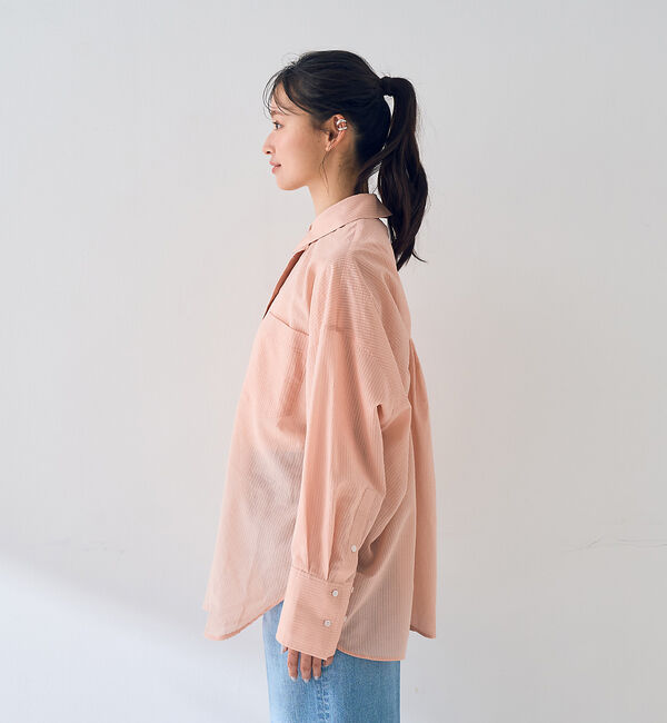 Rouge vif「【新色登場】バックツイストピンストシャツ」|シャツ・ブラウス|