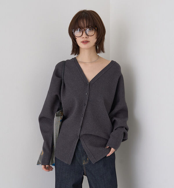 Rouge vif「変形オーバールーズニットカーディガン」|カーディガン|