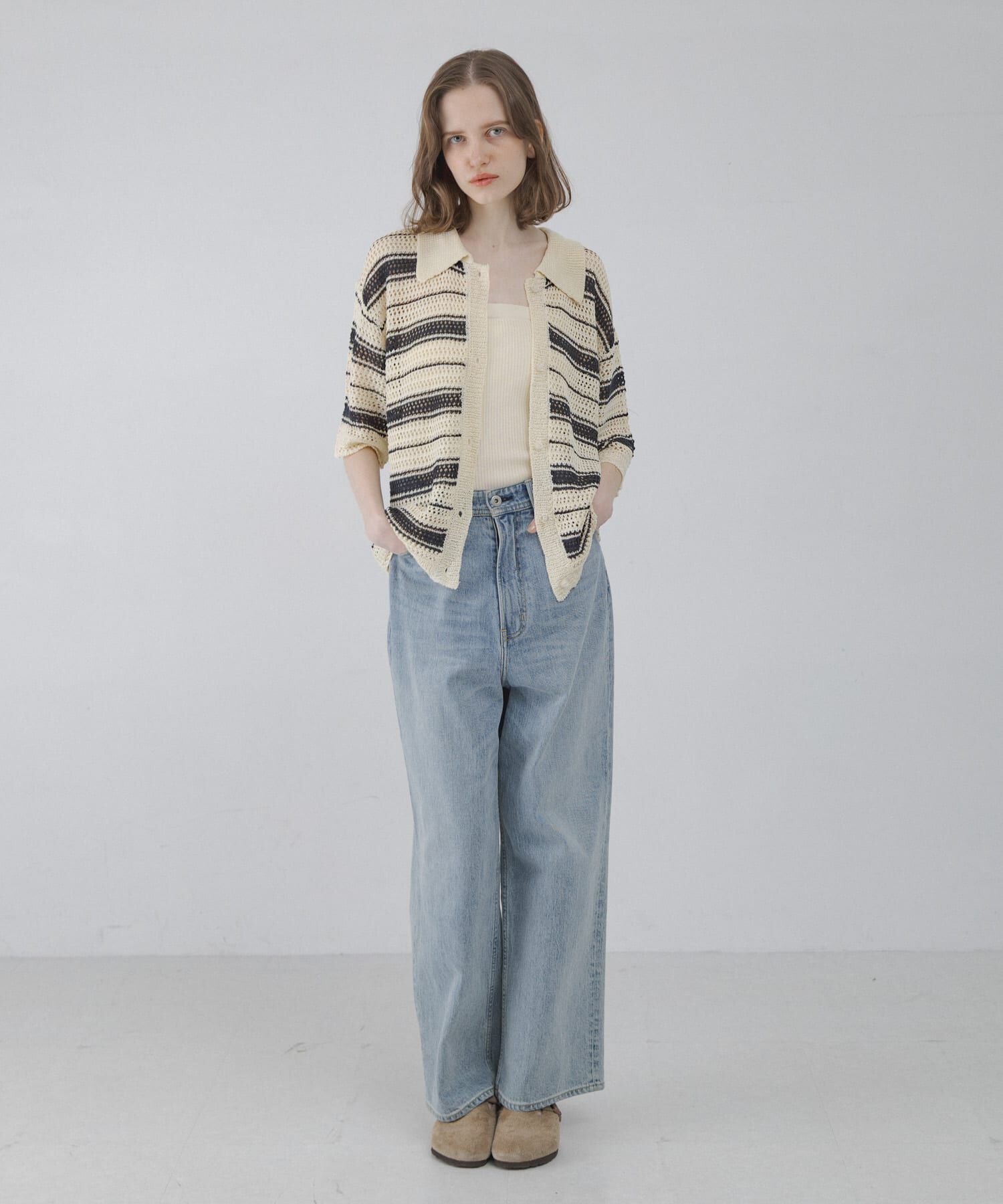 Sonny Label 「メッシュニットオーバーシャツ」|ニット・セーター|