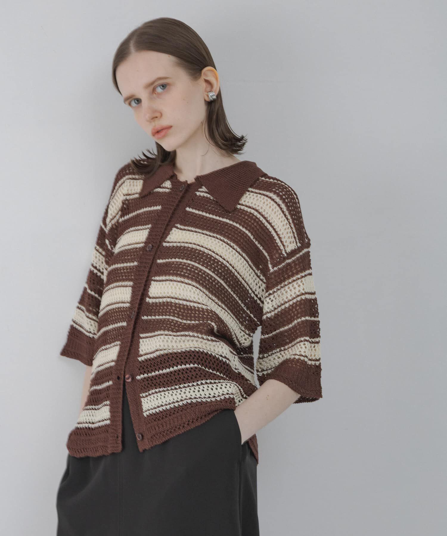 Sonny Label 「メッシュニットオーバーシャツ」|ニット・セーター|