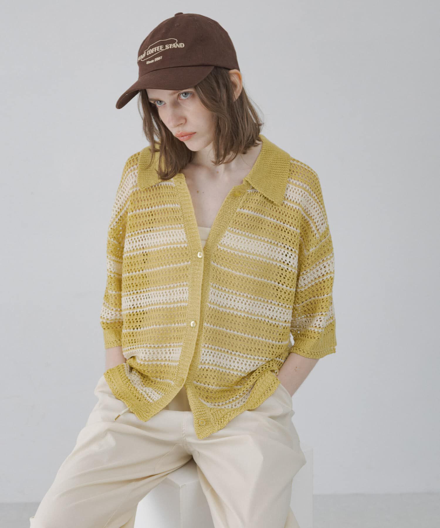 Sonny Label 「メッシュニットオーバーシャツ」|ニット・セーター|