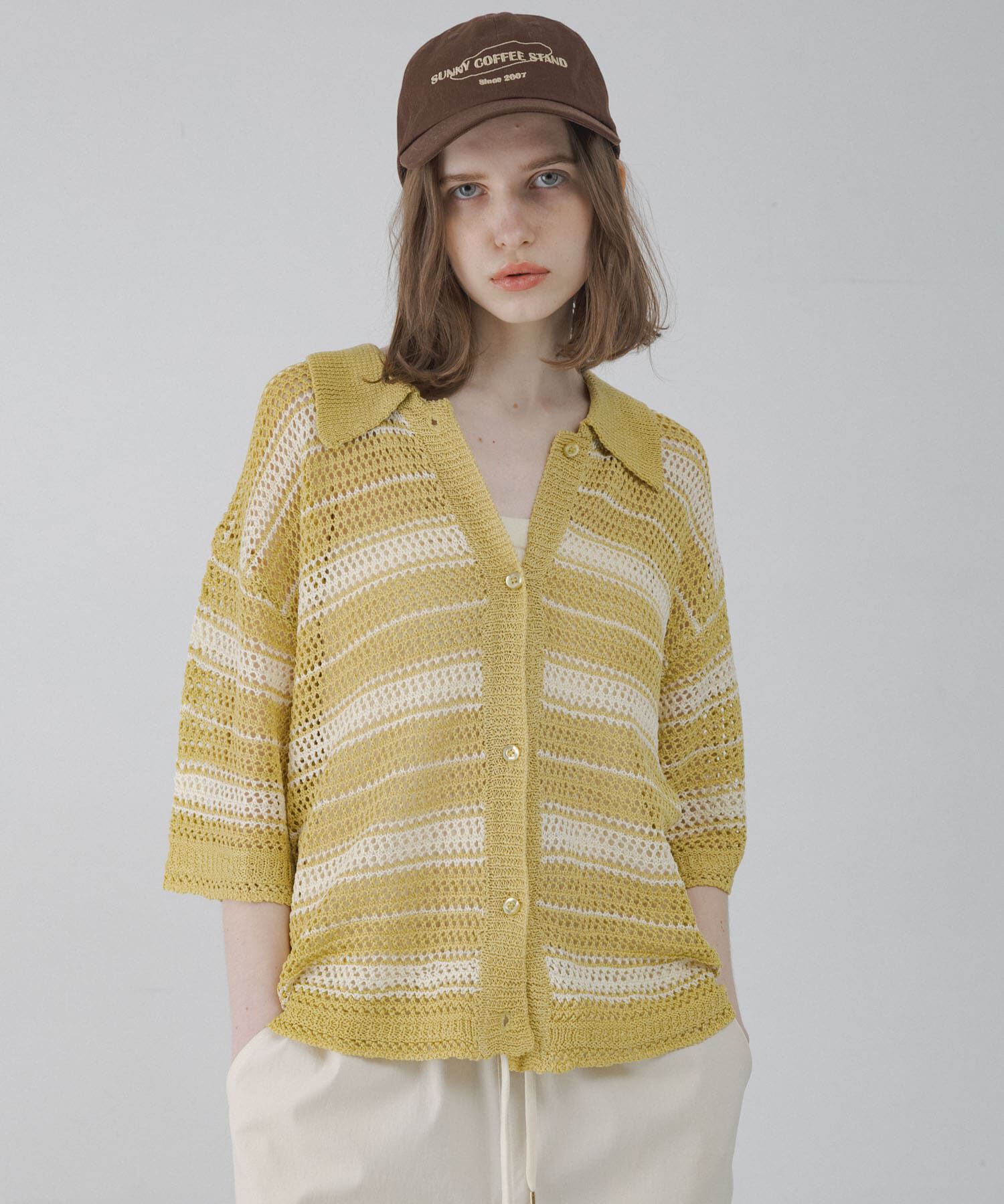 Sonny Label 「メッシュニットオーバーシャツ」|ニット・セーター|