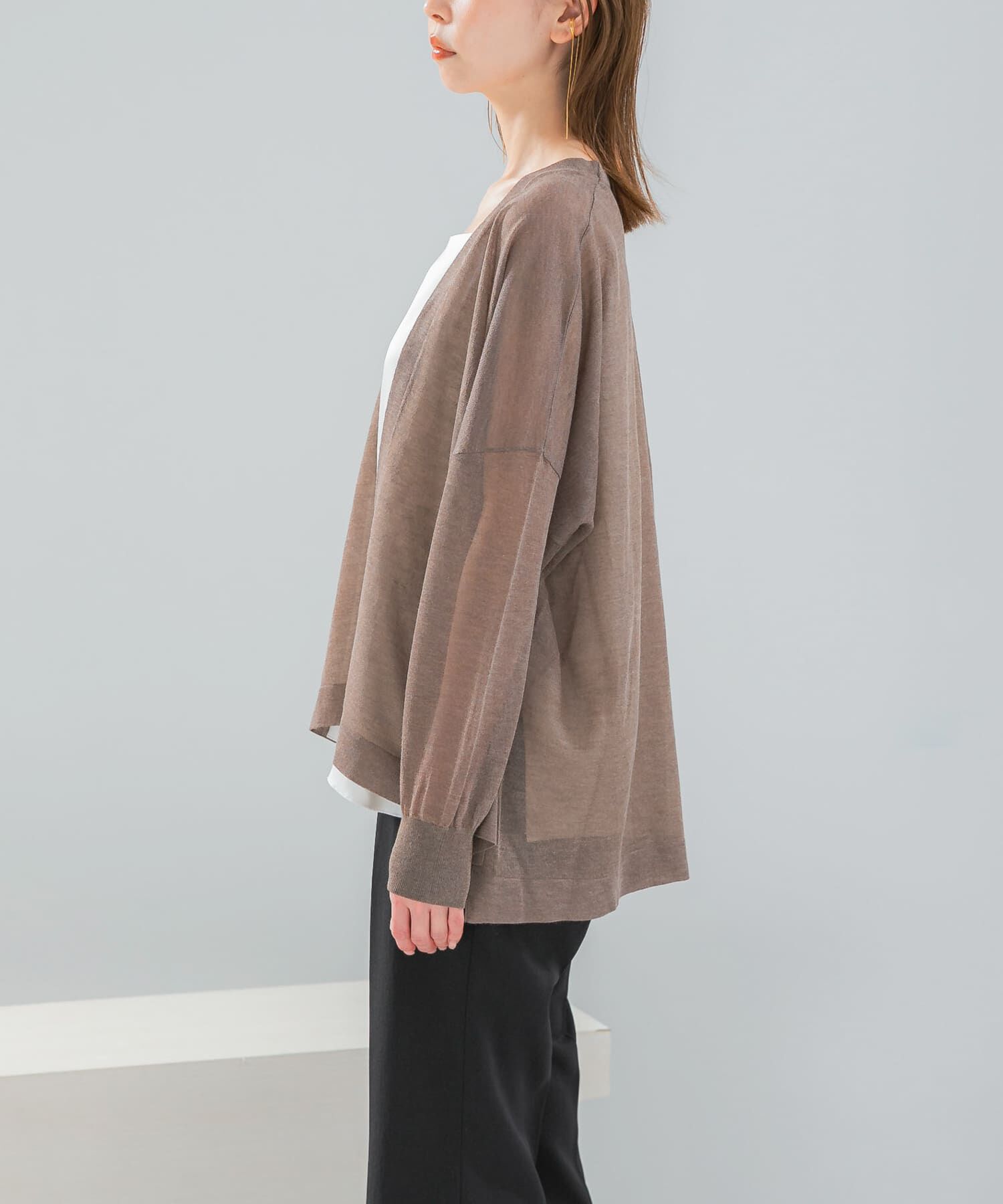 URBAN RESEARCH ROSSO「接触冷感シアーカーディガン」|カーディガン|