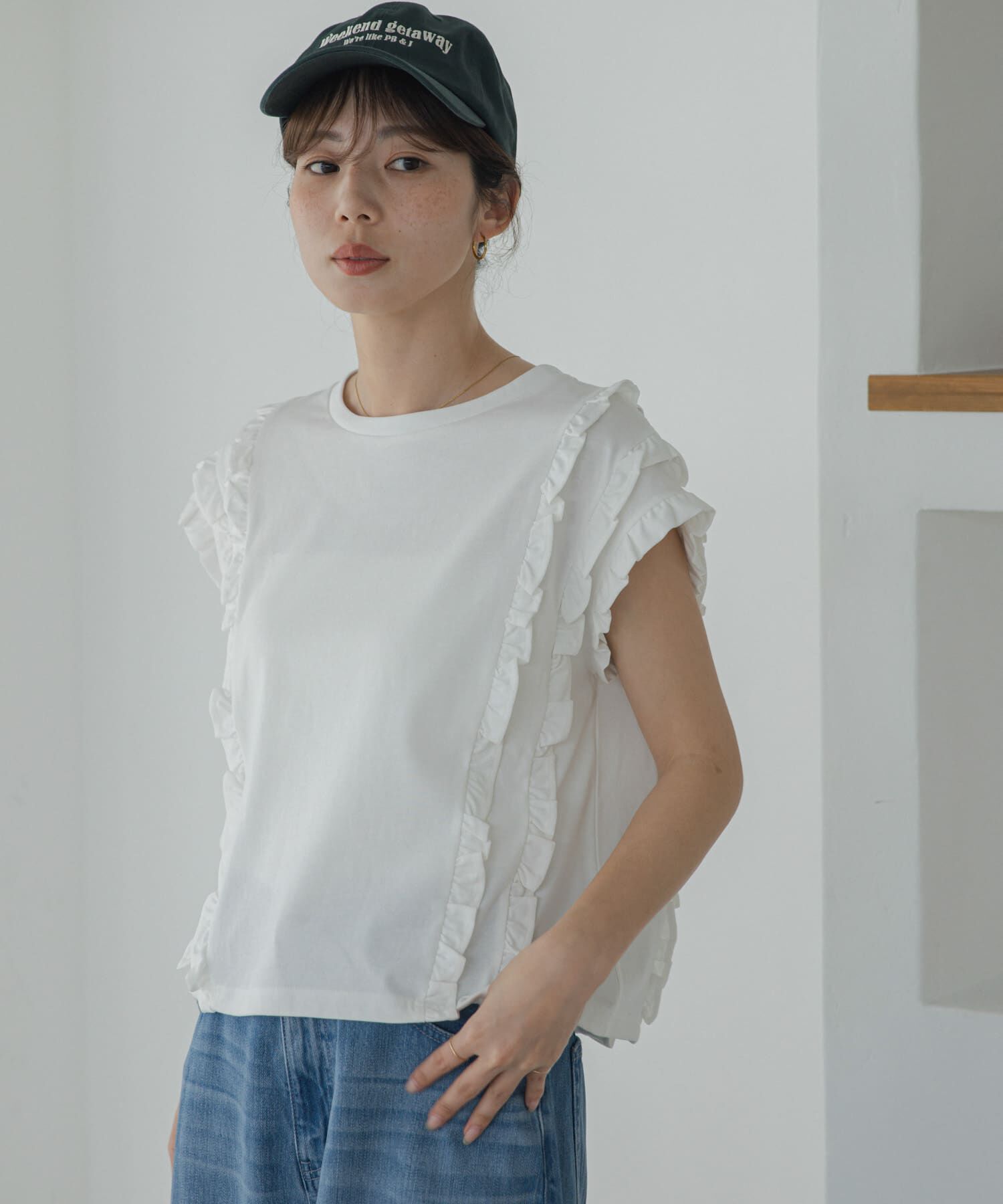 Sonny Label 「ミニフリルフレンチTシャツ」|Tシャツ・カットソー|