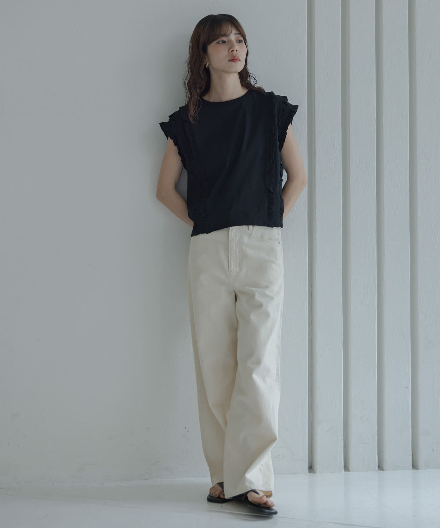 Sonny Label 「ミニフリルフレンチTシャツ」|Tシャツ・カットソー|