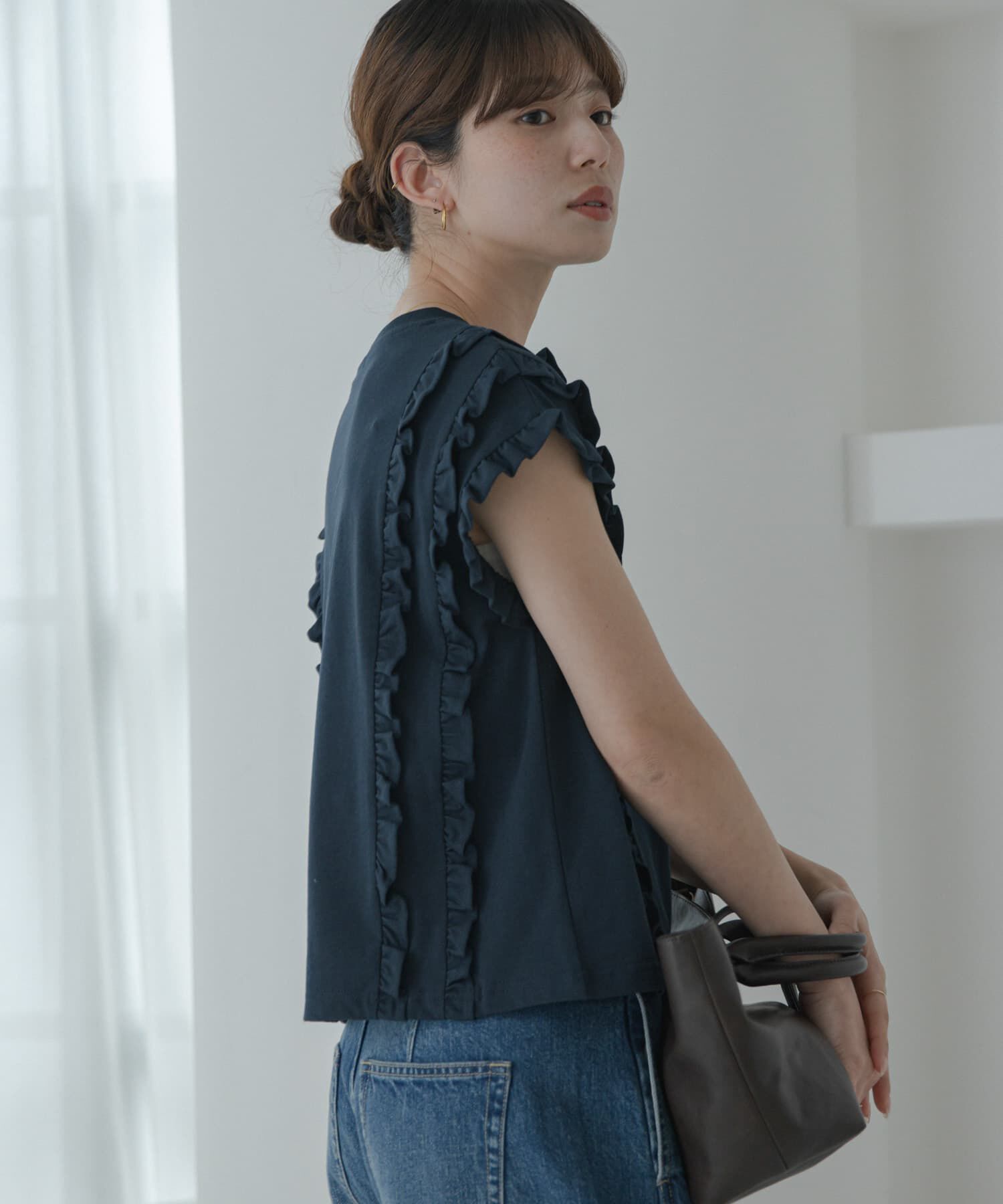 Sonny Label 「ミニフリルフレンチTシャツ」|Tシャツ・カットソー|