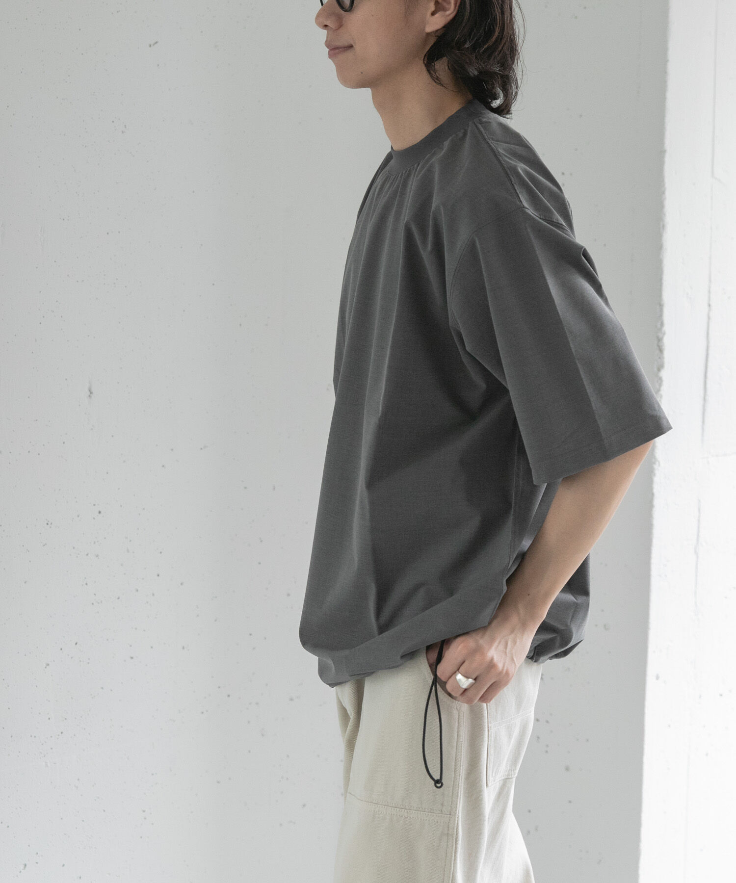 URBAN RESEARCH DOORS「FORK&SPOON　キャリーマンヘムスピンドルTシャツ」|Tシャツ・カットソー|