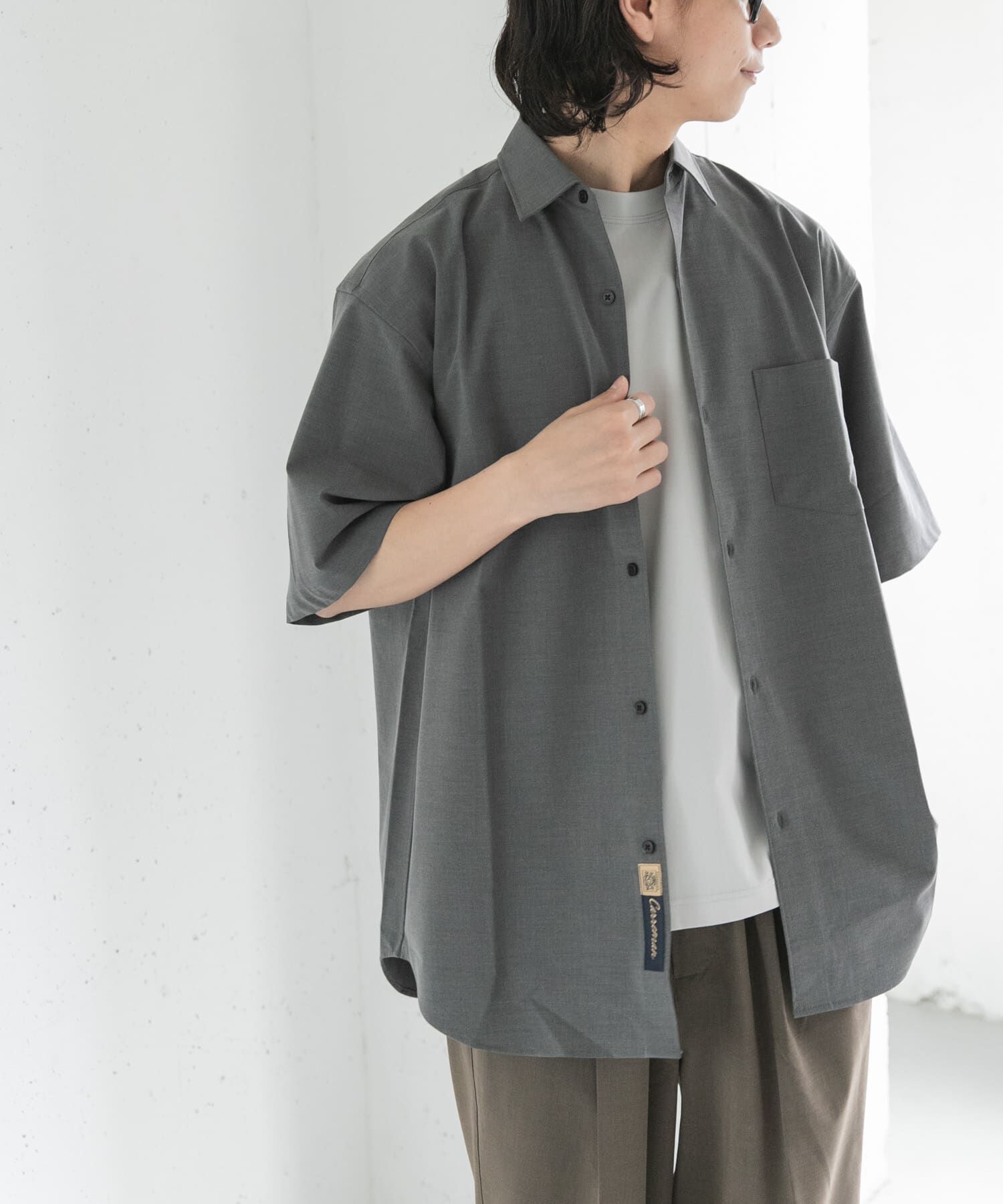 URBAN RESEARCH DOORS「FORK&SPOON　キャリーマンレギュラーカラーシャツ」|シャツ・ブラウス|