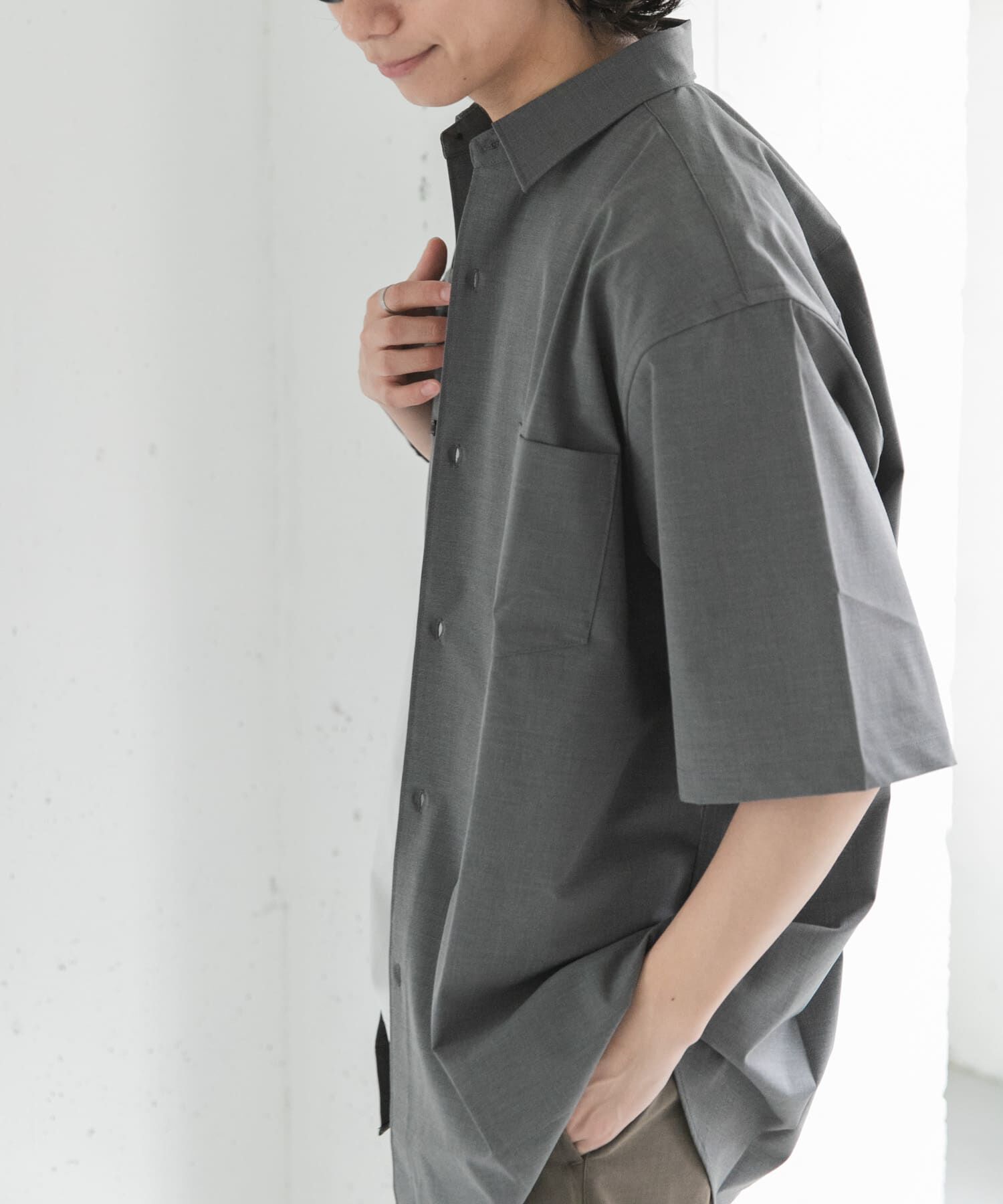 URBAN RESEARCH DOORS「FORK&SPOON　キャリーマンレギュラーカラーシャツ」|シャツ・ブラウス|