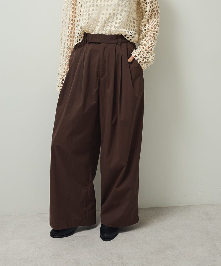 Green Parks「・ELENCARE DUE スリータックパンツ」|その他|Brown