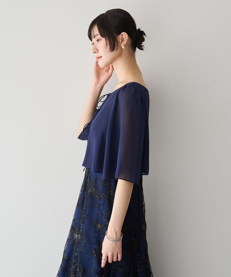 YECCA VECCA「【2点SET】フラワー柄スパンコール刺繍ドレス」|ワンピース|