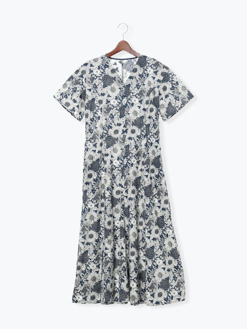 Te chichi「【LIBERTY FABRICS】Vネックフレアワンピース」|ワンピース|