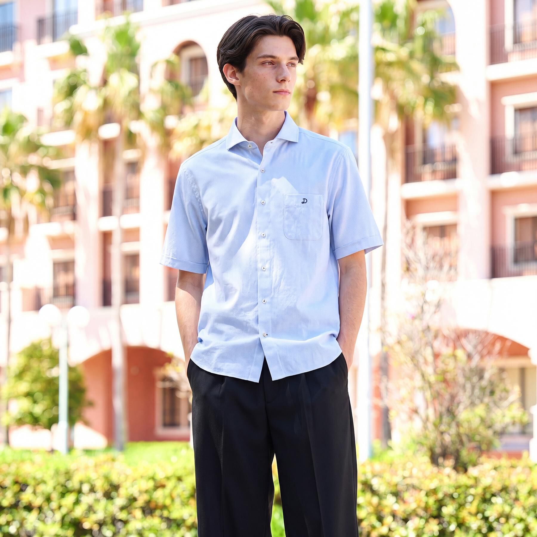 DRESSTERIOR「メッシュエアー ハーフスリーブシャツ」|シャツ・ブラウス|