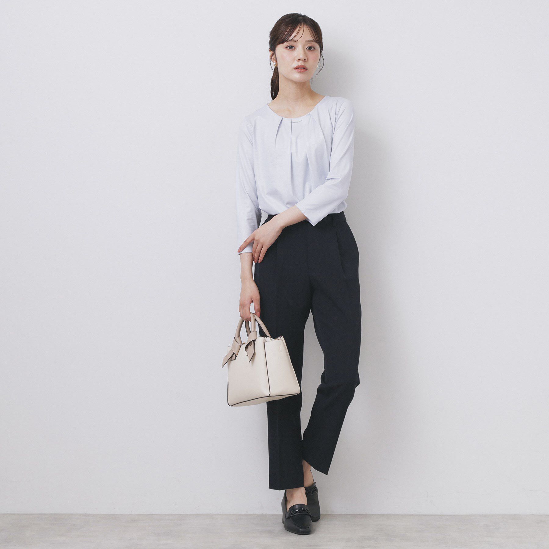 index「《S-3Lサイズ》タックビジュートップス【洗濯機洗い可】」|Tシャツ・カットソー|