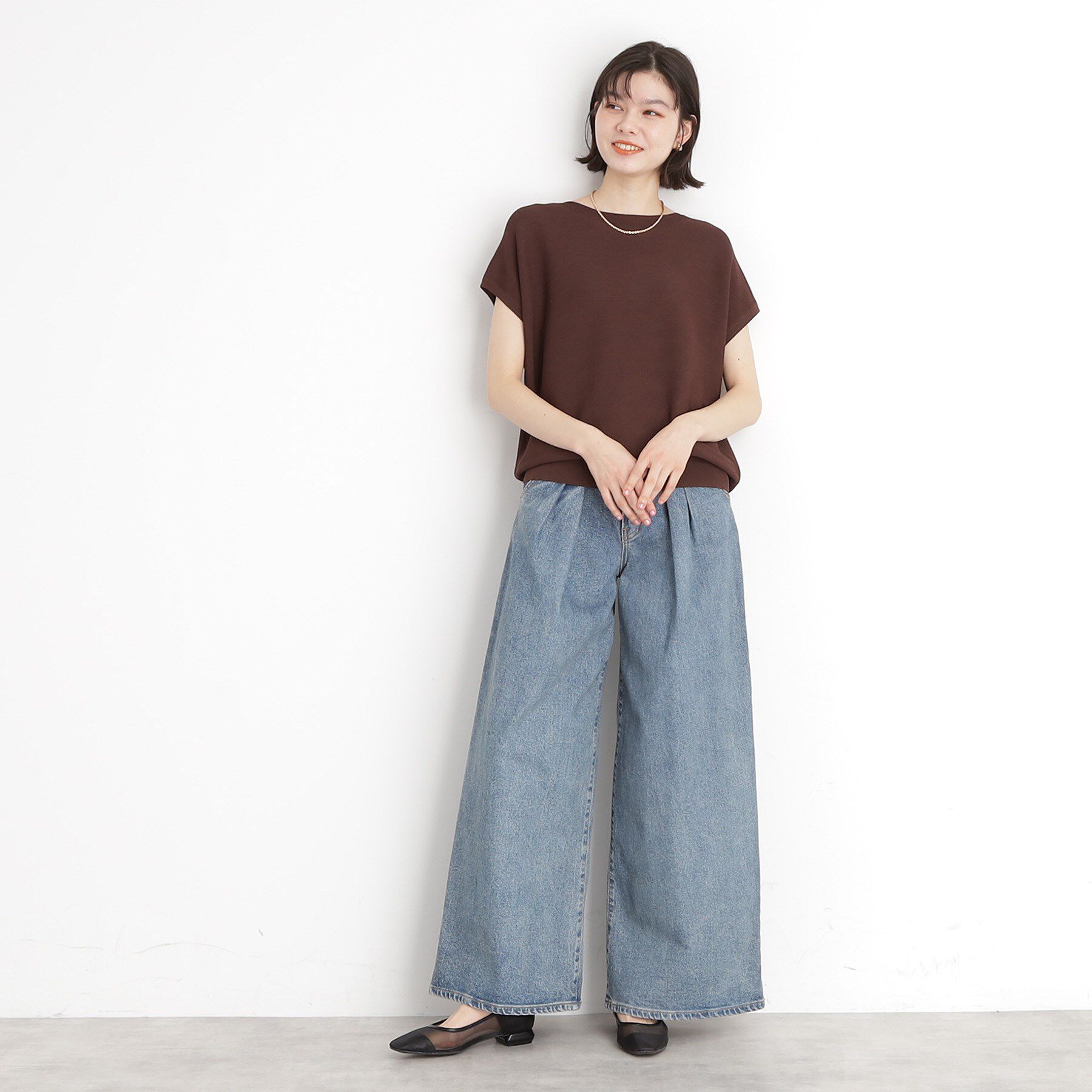 THE SHOP TK「美人フレンチニット【8色展開/WEB限定カラー/洗濯機OK/毛玉になりにくい】」|ニット・セーター|