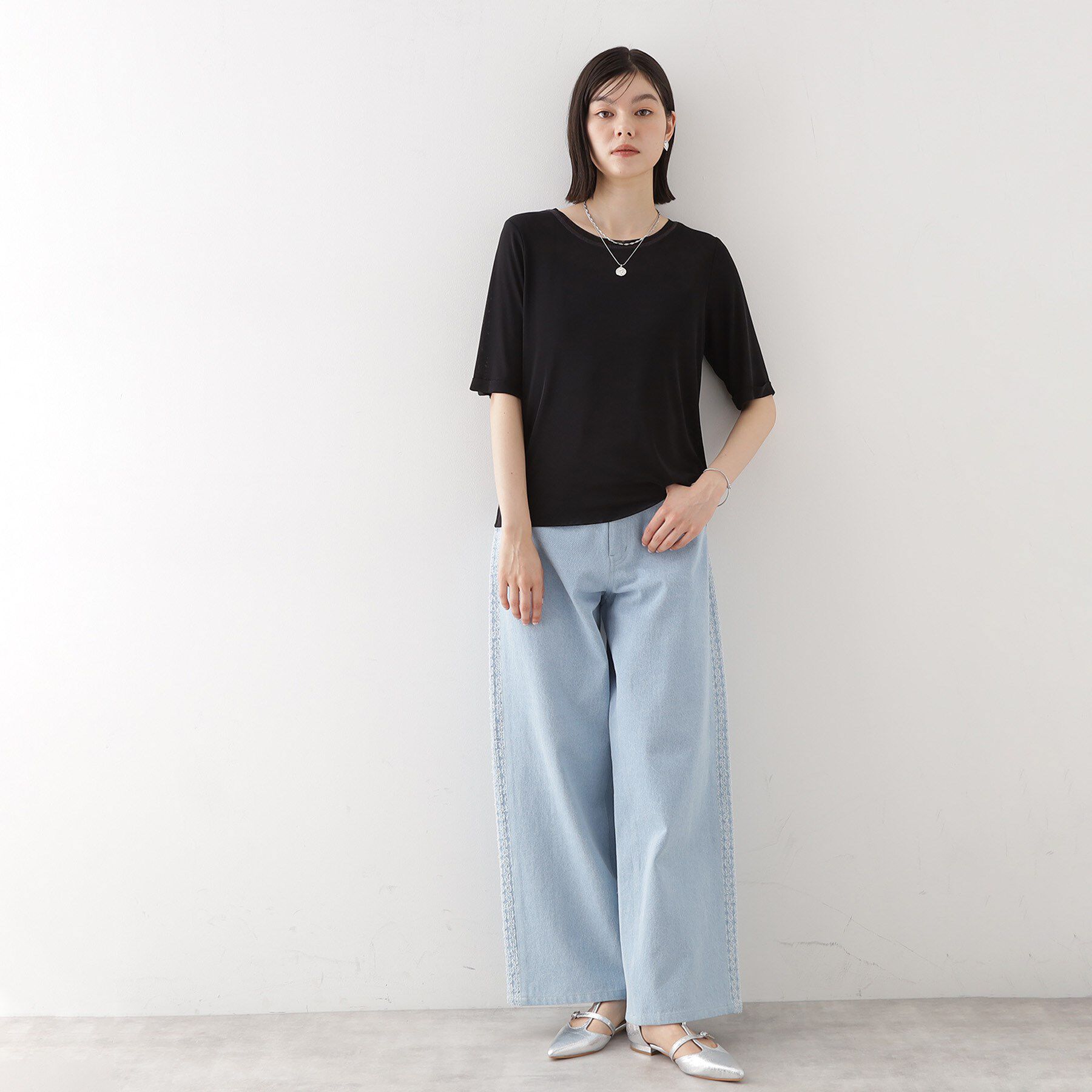 THE SHOP TK「シアーチュールプルオーバー【洗濯機OK】」|Tシャツ・カットソー|