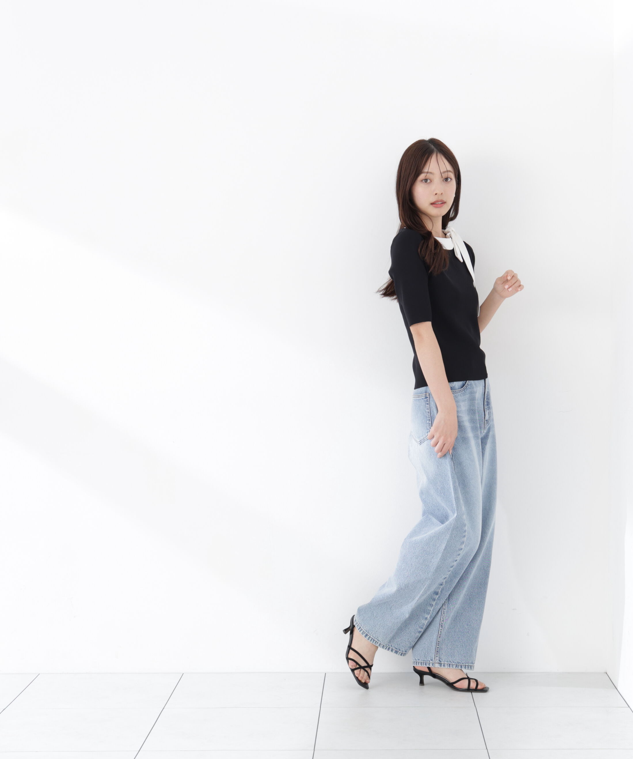 PROPORTION BODY DRESSING「＜UV＞サイドリボンニット　26SS」|ニット・セーター|