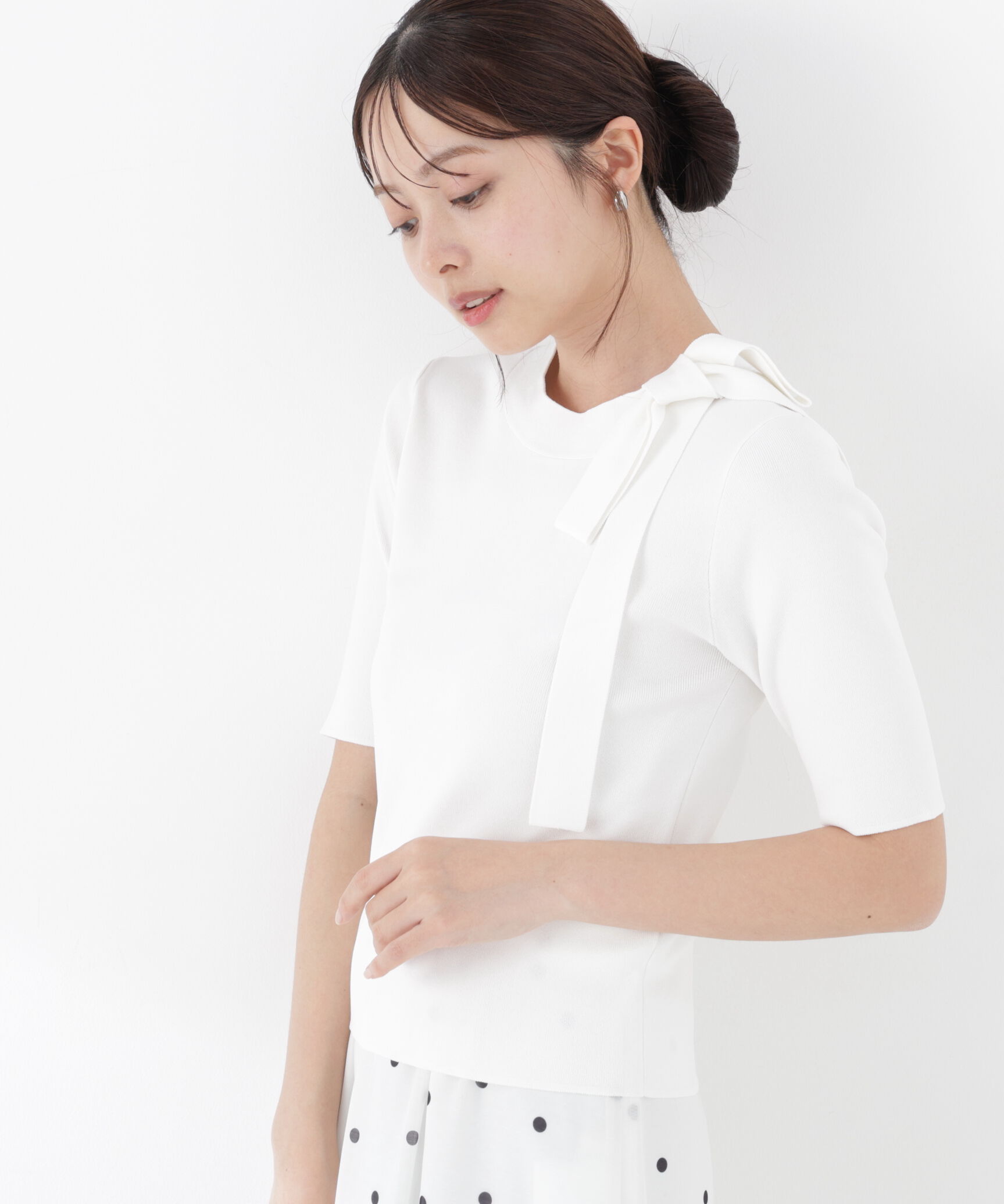 PROPORTION BODY DRESSING「＜UV＞サイドリボンニット　26SS」|ニット・セーター|