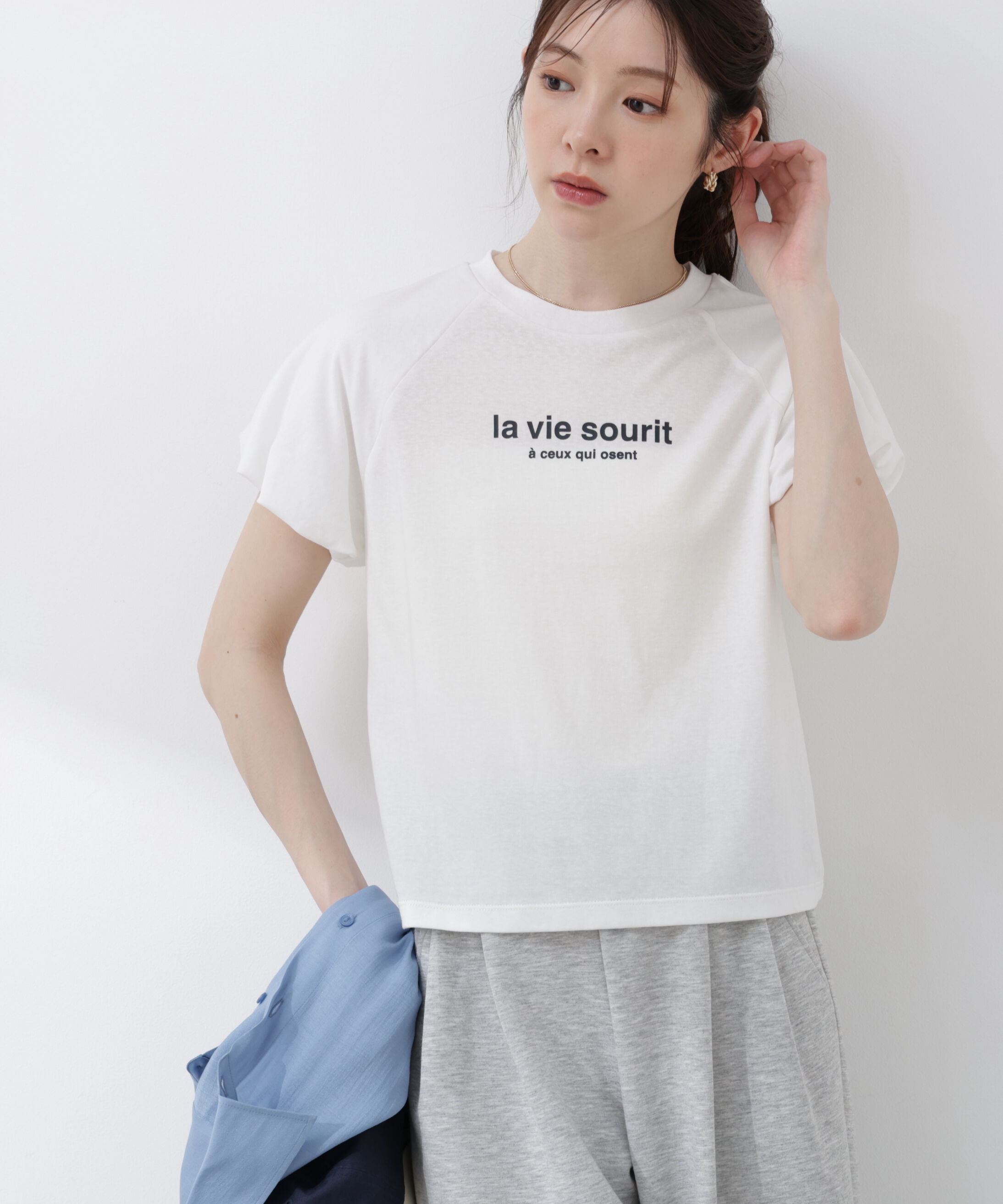 PROPORTION BODY DRESSING「パフスリーブロゴTシャツ 26SS」|Tシャツ・カットソー|