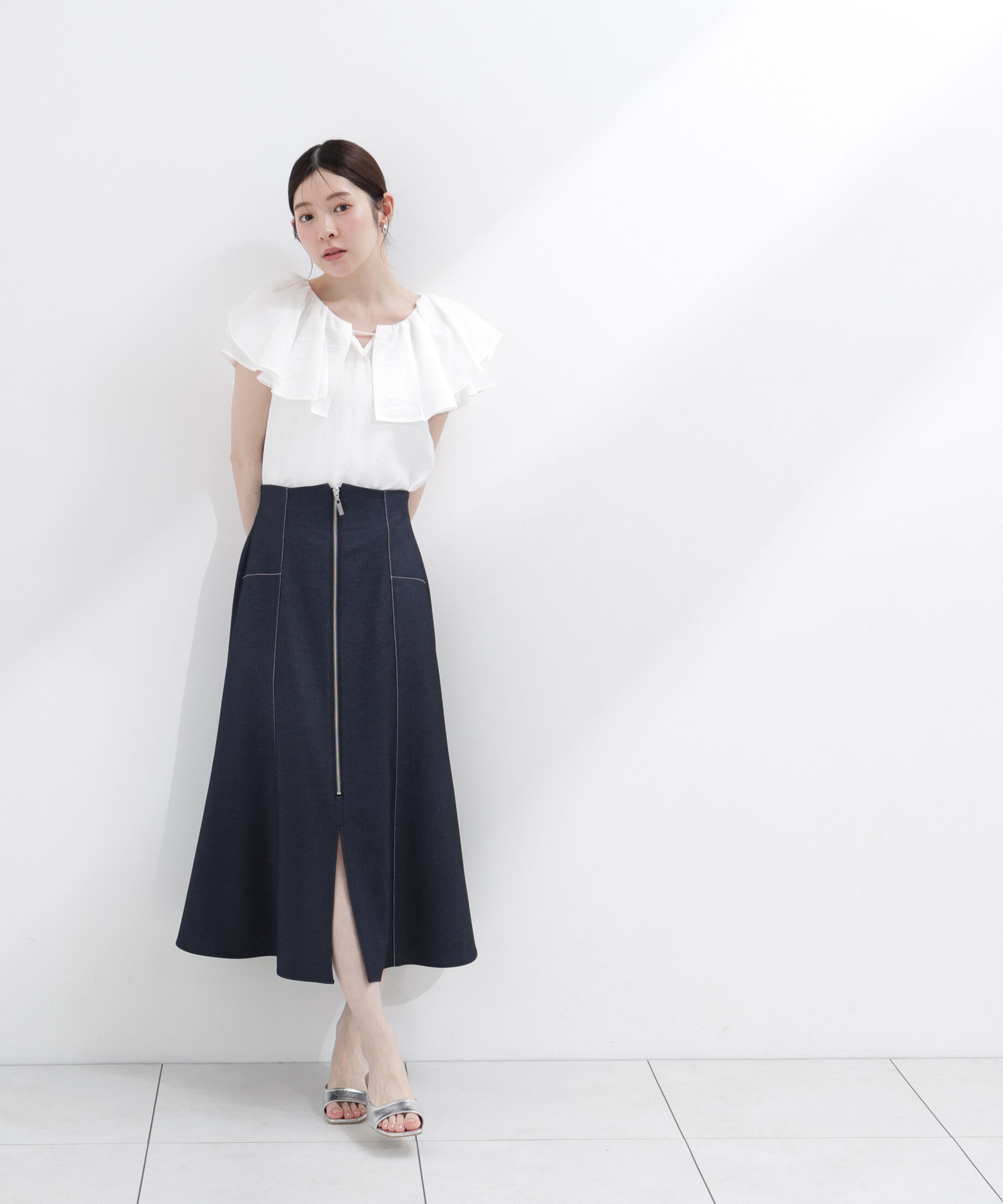 PROPORTION BODY DRESSING「フロントジップマーメードスカート」|スカート|