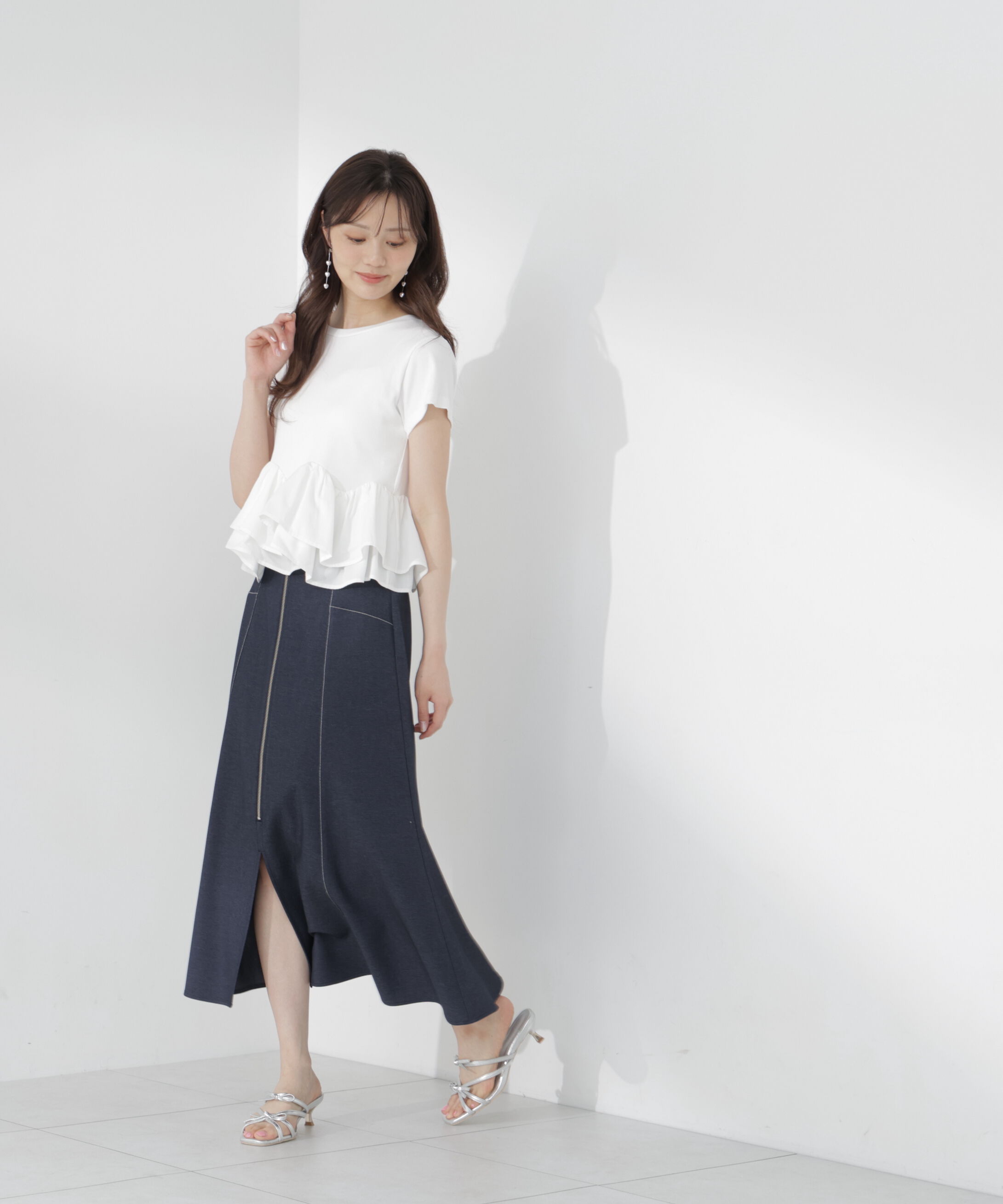 PROPORTION BODY DRESSING「フロントジップマーメードスカート」|スカート|