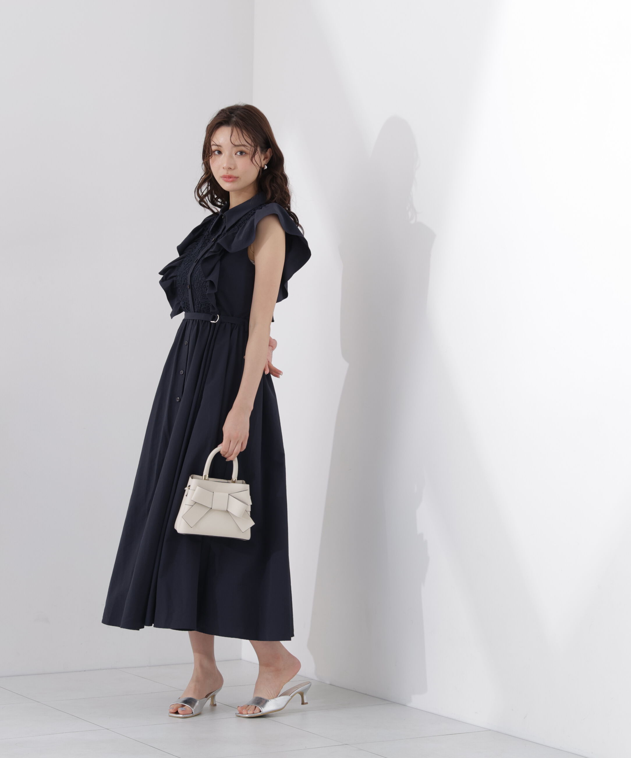 PROPORTION BODY DRESSING「フロントレースシャツワンピース」|ワンピース|