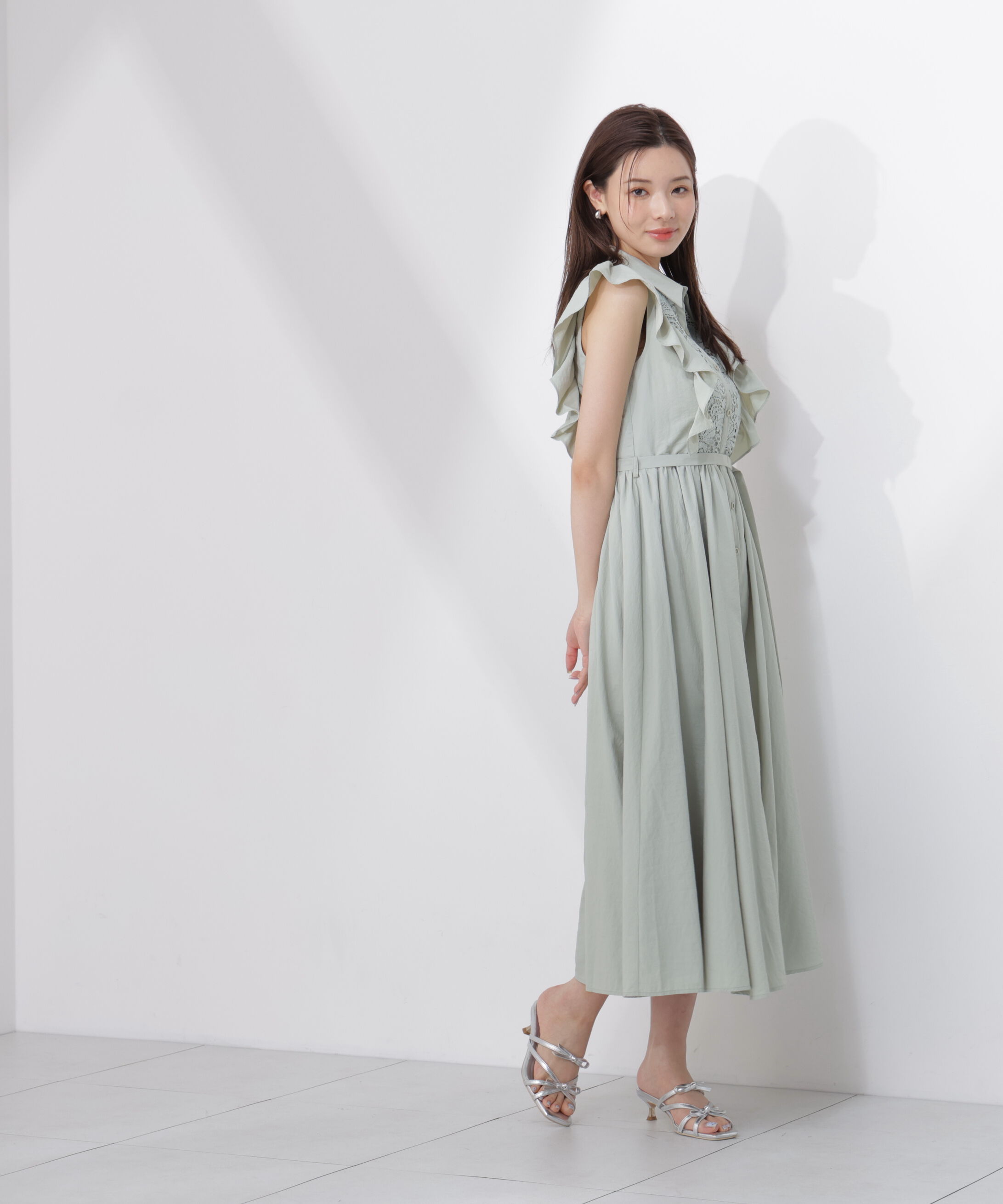 PROPORTION BODY DRESSING「フロントレースシャツワンピース」|ワンピース|