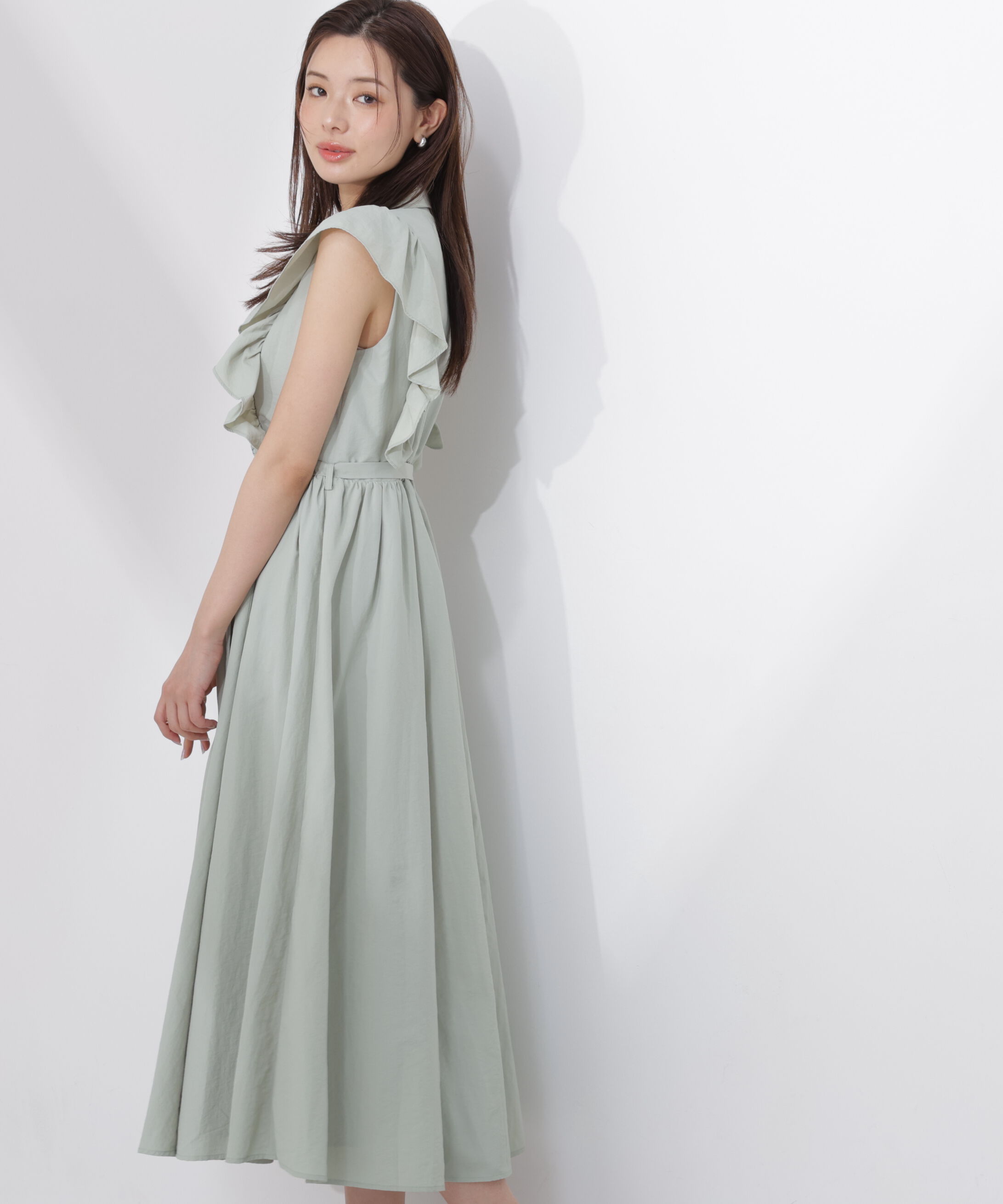 PROPORTION BODY DRESSING「フロントレースシャツワンピース」|ワンピース|
