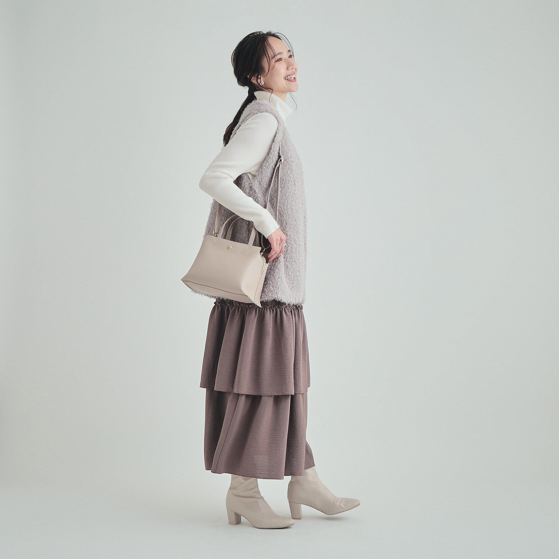 SHOO･LA･RUE「【セレモニー/2WAY】三層ミニトートバッグ」|トートバッグ|