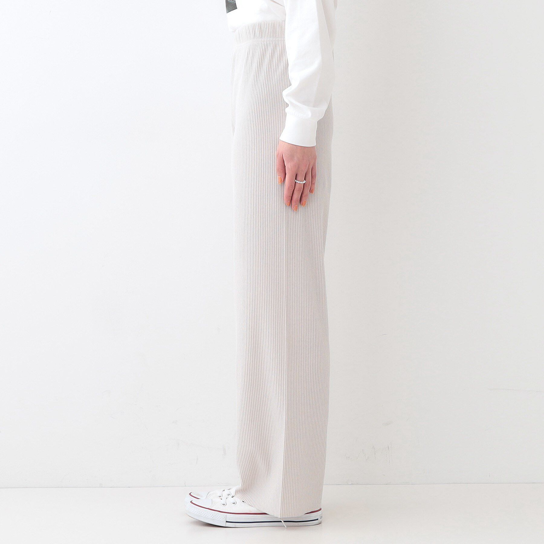 SHOO･LA･RUE「【洗える/S-LL】やわらか楽ちん カットリブパンツ」|その他|