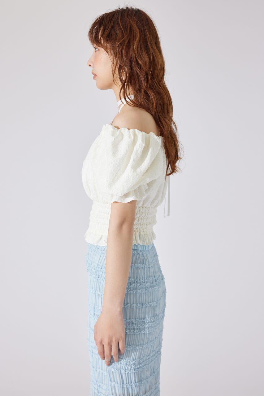 rienda「メニーウェイシャーリングショートブラウス」|シャツ・ブラウス|