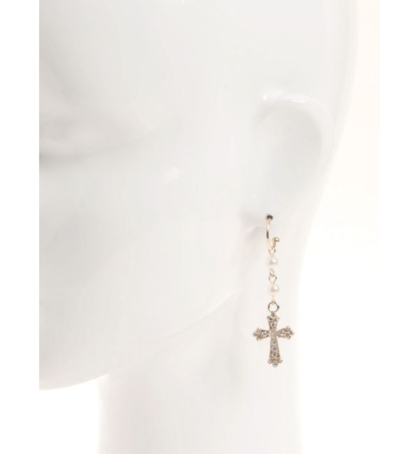 EVRIS「STONE CROSS MOTIF ピアス」|ピアス|