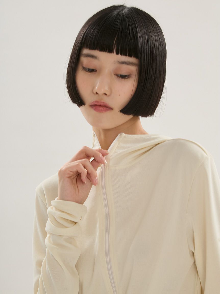 emmi atelier「【LUMISHADE】ダブルジップコンパクトフーディー」|スウェット・ジャージ|