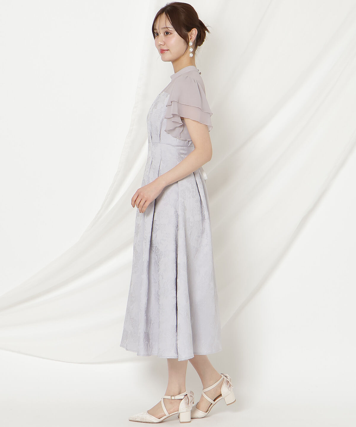 WILLSELECTION「ジャガードタックフレアワンピース」|ドレス|