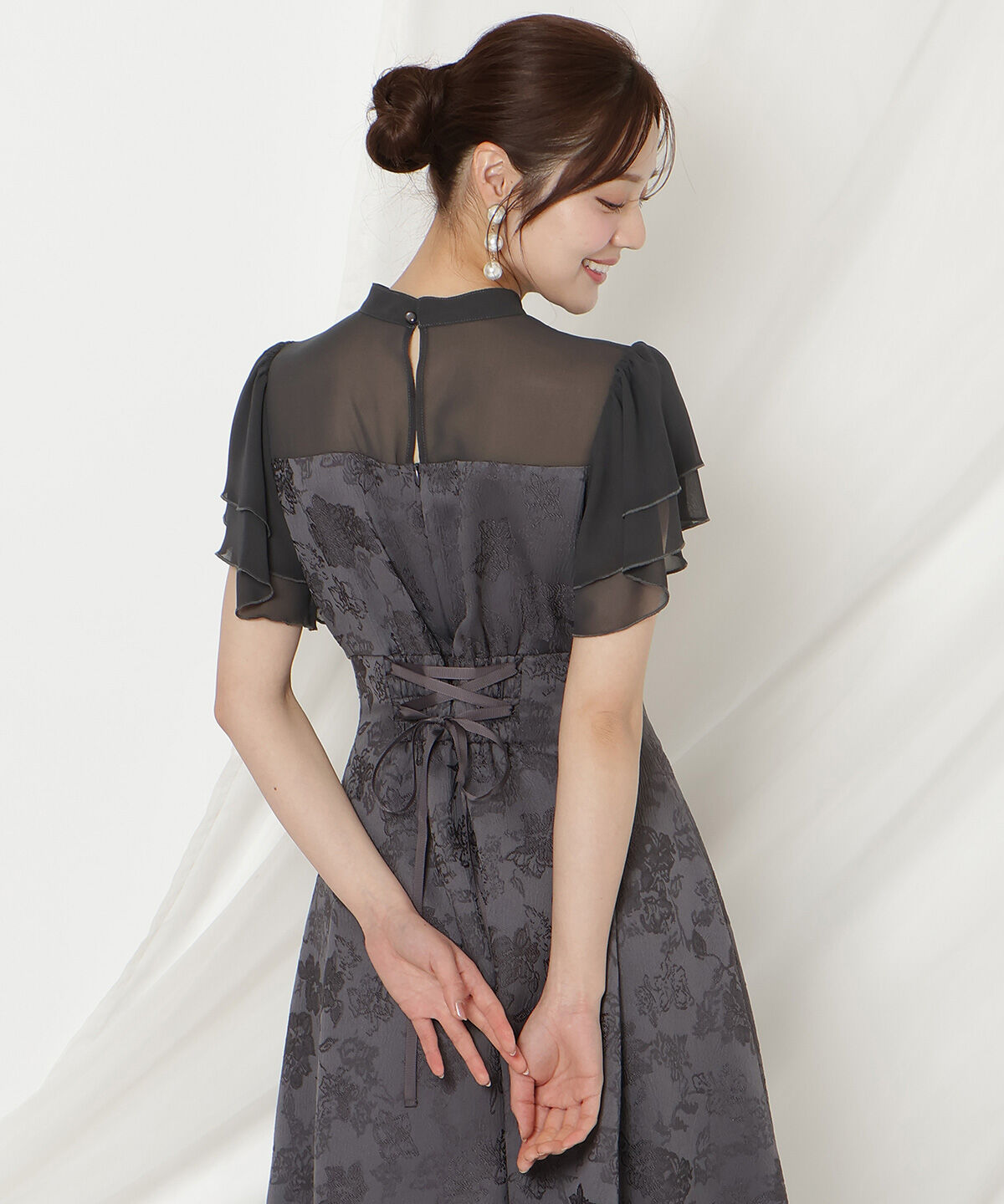 WILLSELECTION「ジャガードタックフレアワンピース」|ドレス|