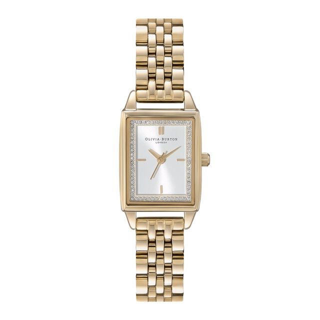 OLIVIA BURTON 「〈OLIVIA BURTON(ｵﾘﾋﾞｱﾊﾞｰﾄﾝ)〉21mm ﾀｳﾝﾊｳｽ ﾚｸﾀﾝｸﾞﾙﾎﾜｲﾄ＆ｺﾞｰﾙﾄﾞﾌﾞﾚｽﾚｯﾄ」|腕時計|