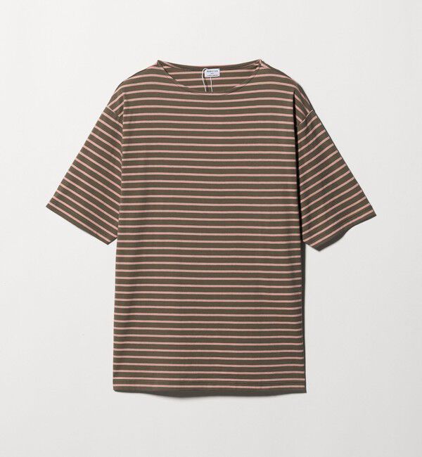 UNITED ARROWS「【別注】＜Armor-Lux＞ セミボートネック ボーダー Tシャツ」|Tシャツ・カットソー|MD.BROWN