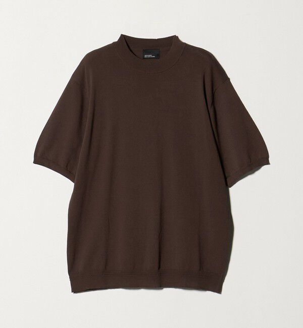 UNITED ARROWS green label relaxing「【WEB限定】JUST fit ジャケイン モックネック 半袖 ニット」|ニット・セーター|DK.BROWN