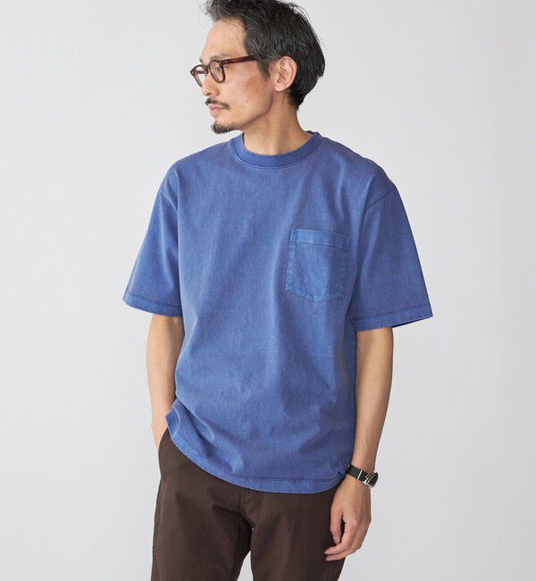 SHIPS「SHIPS: コットン USA クルーネック ポケット ピグメント Tシャツ」|Tシャツ・カットソー|