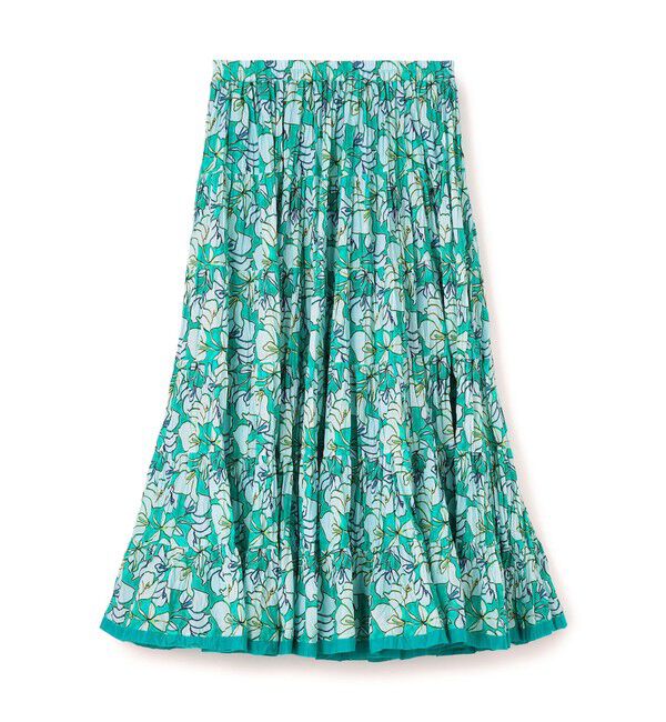 TOMORROWLAND BUYING WEAR「【別注】MARIHA Flower Poem 草原の虹のスカート」|フレア|62 グリーン系