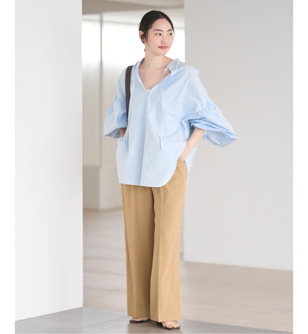 Plage「《一部店舗・WEB限定追加》オックスボリュームブラウス」|シャツ・ブラウス|