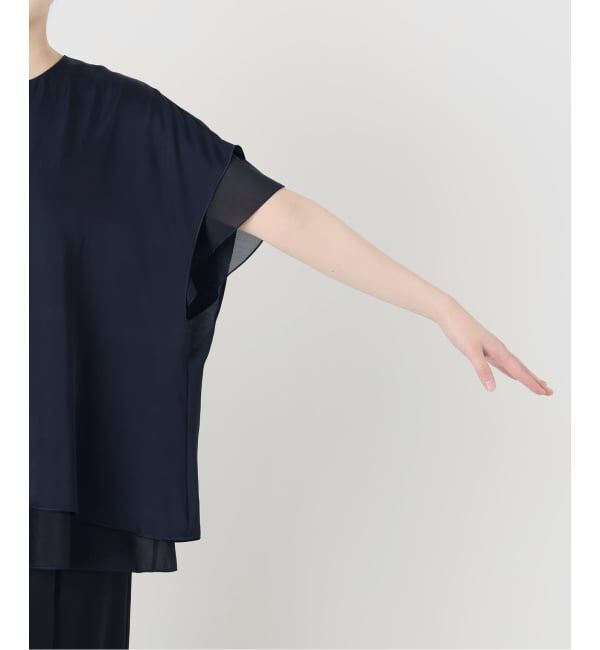 VERMEIL par iena「Spun satin レイヤードブラウス」|シャツ・ブラウス|