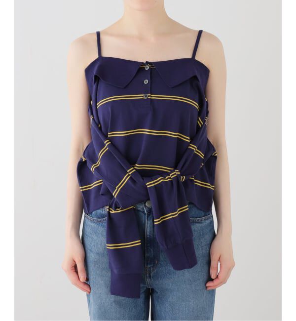 SLOBE IENA「crinkle crinkle crinkle multiway polo cami CC-4543」|ポロシャツ|