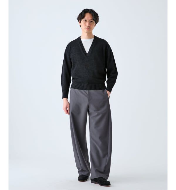 EDIFICE「WASHI/WOOL DEEP V ネックニット」|ニット・セーター|