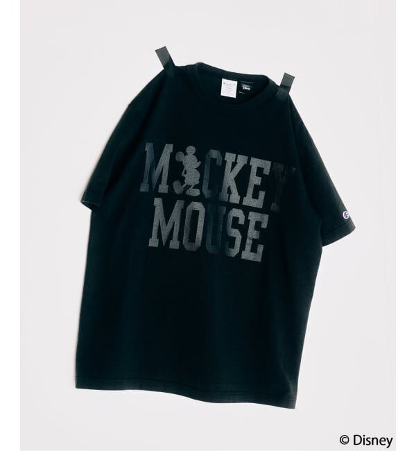 JOURNAL STANDARD relume「CHAMPION&times;ジャクソンマティス 別注 T1011 「ミッキーマウス」 プリントT」|Tシャツ・カットソー|ブラック B